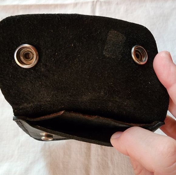 Leather Biker Credit Card Wallet - Picture 4 of 6